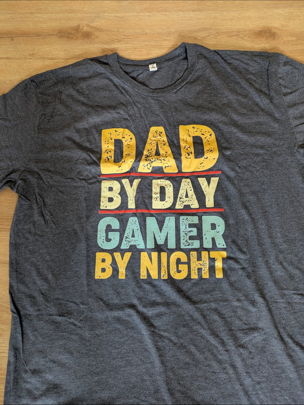 Day By Day Gamer By Night Graphic Tee - Dark Heather